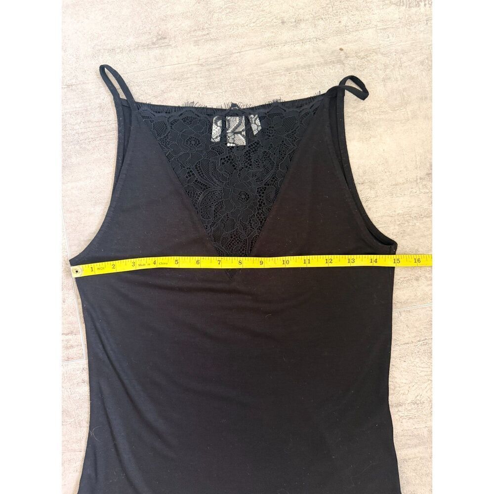 H&M Black Lace-Trimmed Strappy Top Size S - Picture 8 of 9